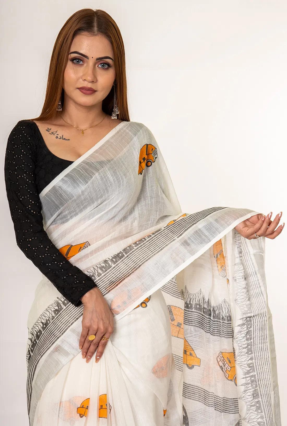 cotton taxi print saree