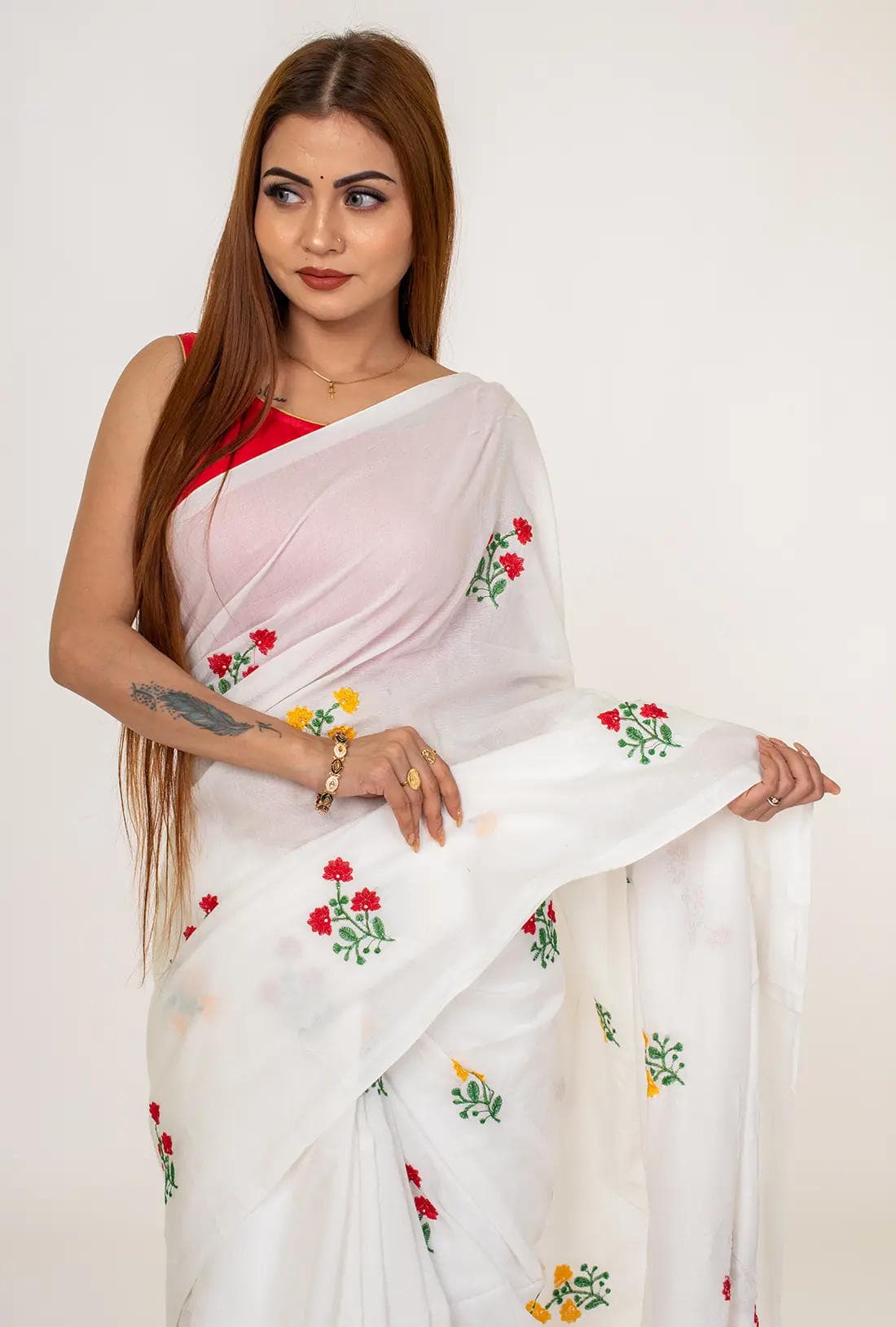 khadi cotton  Printed  Saree