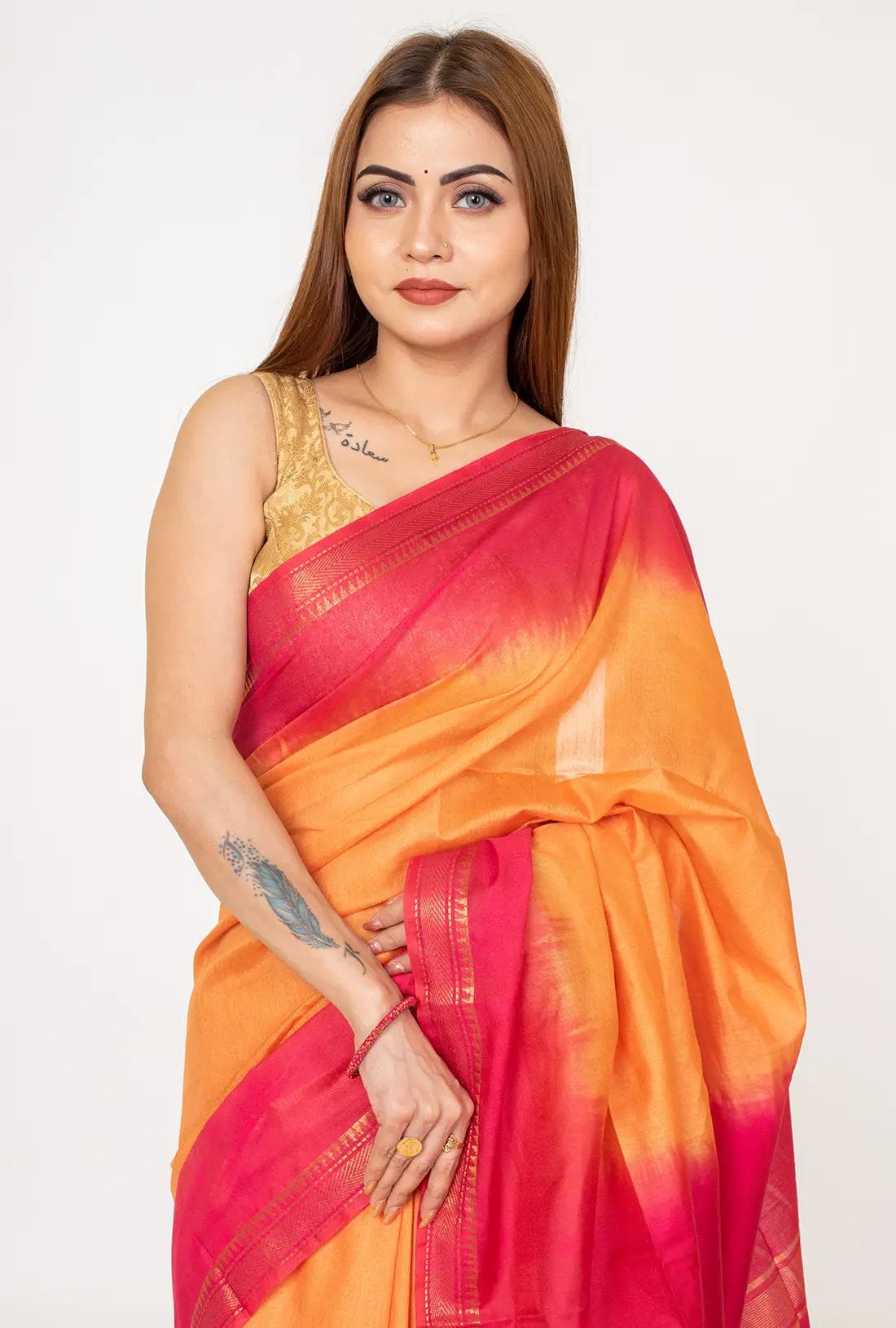 Silk saree with zari work