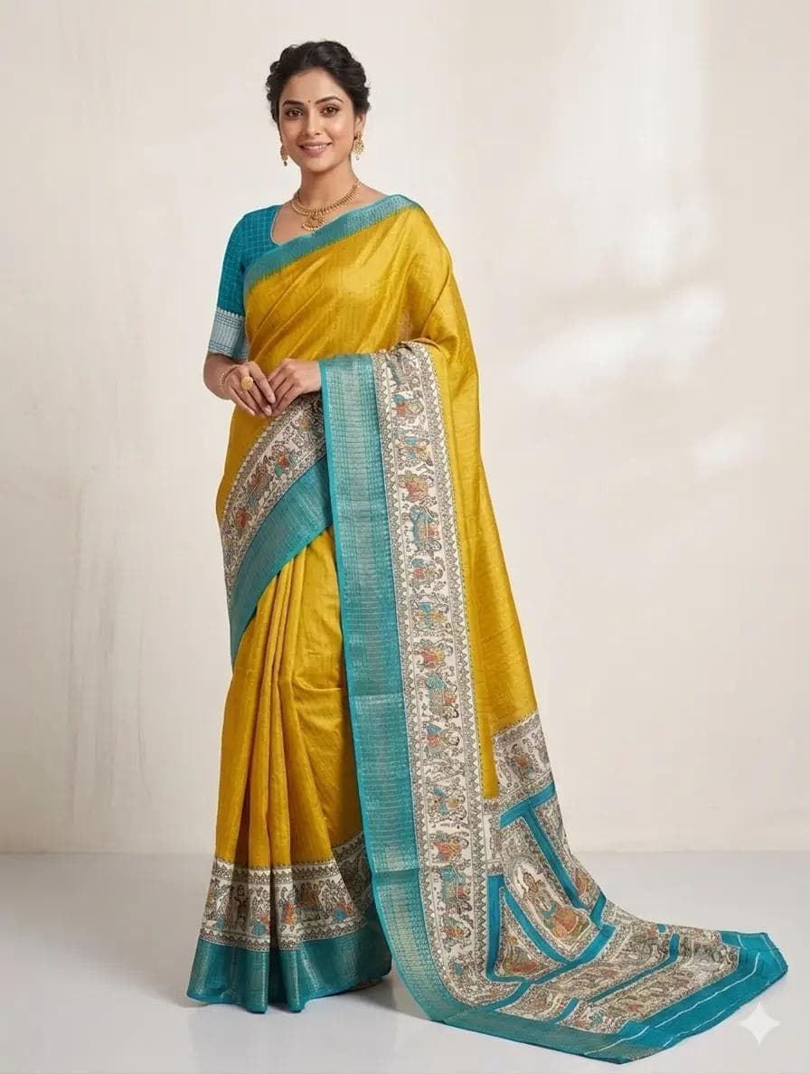 Silk saree with zari work