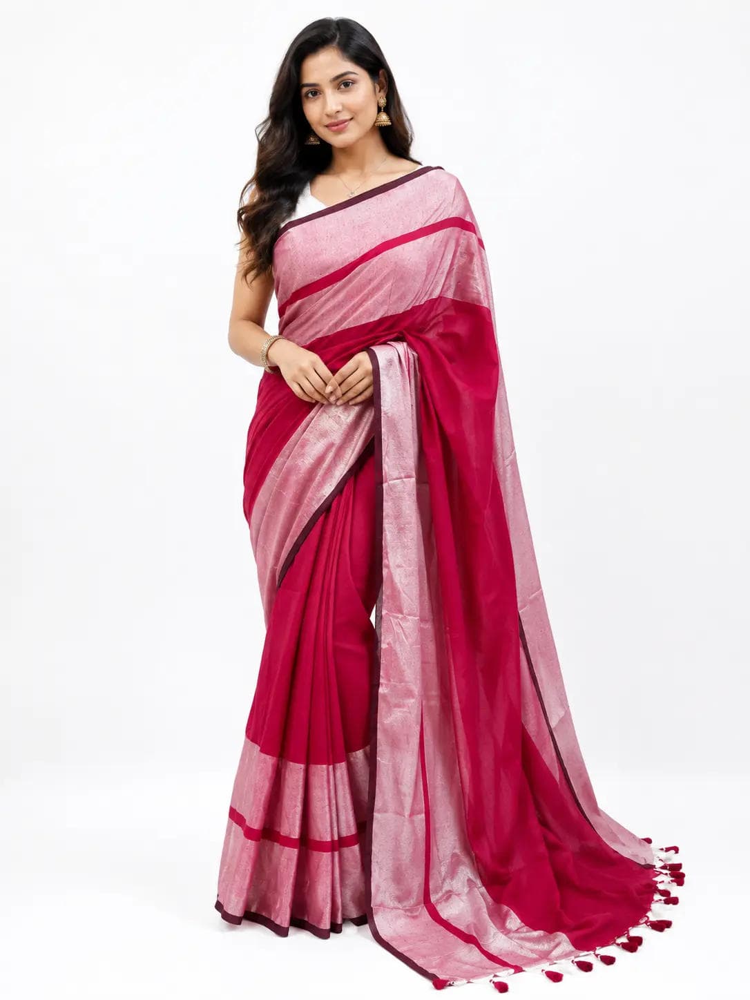 Trendy Cotton Blend Saree